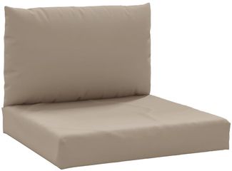 vidaXL Palettenkissen 2-tlg. Taupe Oxford-Gewebe