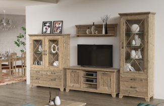 Wohnwand Anbauwand Mediawand Landhaus Bramberg Fichte 361cm