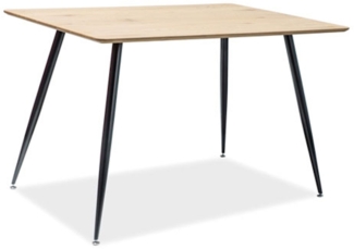 Esstisch Küchentisch Remus 120x80x75cm Eiche schwarz MDF