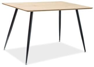 Esstisch Küchentisch Remus 120x80x75cm Eiche schwarz MDF