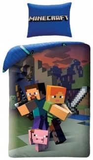 Minecraft Bettwäsche Minecraft Steve & Alex Bettwäsche 140×200 cm, 70×90 cm, 100% Baumwolle