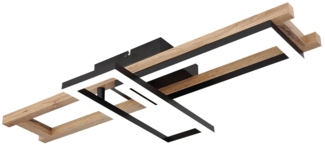 LED Deckenleuchte, Holz Optik, verstellbar, L 69 cm