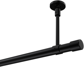 Gardinenstangen-Set Sonette Santo 260 cm (geteilt in 2x130 cm), 1-läufig, 20 mm Ø Schwarz