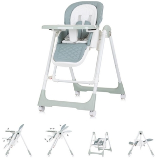 Chipolino Kinderhochstuhl 2 in 1 Milk Shake, verstellbar, Babyschaukel, Räder grün