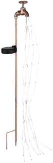 LED Solarleuchte, Wasserhähne, Erdspieß, gold, H 53 cm