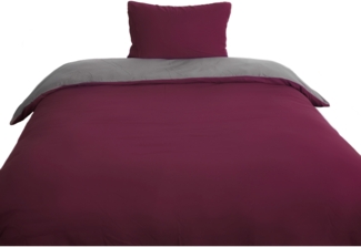 Microfaser Wende-Bettwäsche mit Reißverschluss, für Einzel- und Doppelbett 155 x 220 cm + 80 x 80 cm