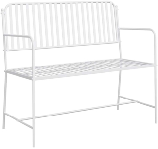 vidaXL Gartenbank Weiß 104 x 54 x 93cm Stahl 42008116