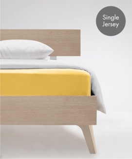 fleuresse Single Jersey Spannbettlaken Jenny C 120x200 cm Sonne