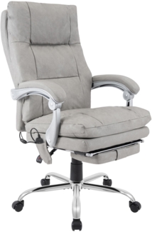 CLP Bürostuhl Sirba Kunstleder Massagefunktion Heizfunktion Fußablage bis 150 kg,grau