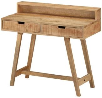 vidaXL Schreibtisch 100x45x90 cm Raues Massives Mangoholz 328269