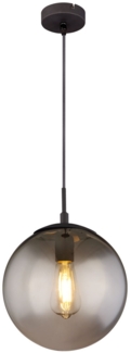 Hängelampe, Glas, rauch-farben, 25 cm