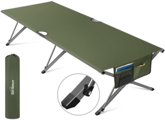 HOMECALL Feldbett Klappbar Campingbett Klappbett karpfenliege XXXL Campingliege (Leicht aufzubauende Schlafbetten für den Außenbereich, 200KG)