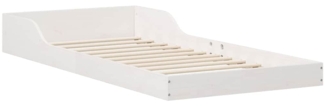 vidaXL Bettgestell Weiß Massivholz Kiefer 873341