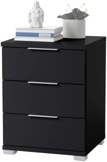 Nachtkommode >Nelli< in Schwarz - 46x61x42cm (BxHxT)
