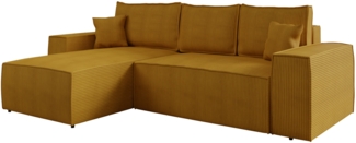 Ecksofa Magerio L Cord (Farbe: Poso 01, Seite: Links)