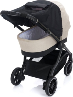 Fillikid Kinderwagen-Sonnenschutzhülle Sonnenschutz Deluxe, schwarz melange, für Kinderwagen & Buggys