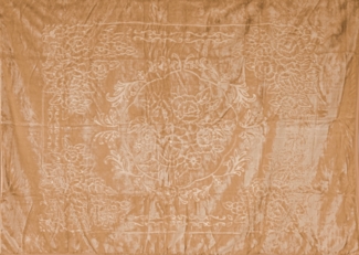 Almina Extra Weiche Wolldecke 200x240 cm 100% PES mit Blumen Muster Waschmaschinengeeinet Braun