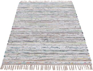 carpetfine Teppich Kelim Chindi, Wendeteppich, rechteckig, Höhe: 6 mm, handgewebt, Fleckerlteppich mit Fransen, auch vielen in Läufergrößen