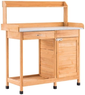 MCombo Pflanztisch MCombo Pflanztisch Gärtnertisch Blumentisch 0440/EY, mit Schublade Unterschrank, Holz, 101 x 45 x 121 cm