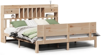 vidaXL Massivholzbett mit Regal ohne Matratze 180x200 cm Kiefer 3322698