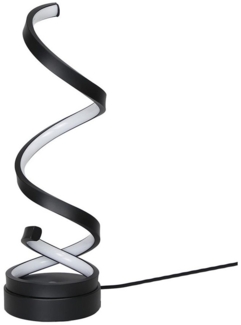 Nettlife LED Tischleuchte Touch Schwarz Modern Tischlampe 12W Nachttischlampe Spiral Bettlampe, Touch Dimmbar, LED fest integriert, Warmweiß, Neutralweiß, Kaltweiß, 12W, mit 1,6M Kabel, für Schlafzimmer Wohnzimmer Büro