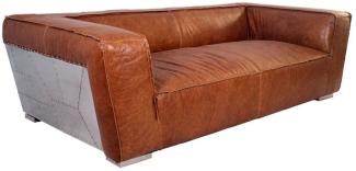 Clubsofa Longford 2,5-Sitzer Vintage-Leder Columbia-Brown.