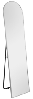 Standspiegel Body / Britt, Glas, Metall, Silber, Verspiegelt