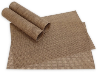 matches21 HOME & HOBBY Platzset Tischsets ELEGANCE 4er Set Braun als Tischuntersetzer, (4-St), Abwaschbare Platzsets als Tischunterlagen für Ess-Tisch Tisch-Deko
