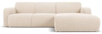 Micadoni Boucle Ecksofa Molino 4-Sitzer Rechts Boucle Beige