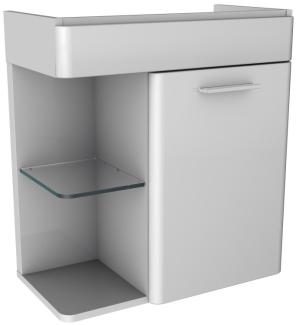 Lanzet K8 Gäste WC Waschtischunterschrank 55 cm, Weiß