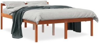 vidaXL Seniorenbett Wachsbraun 135x190 cm Massivholz Kiefer 844153