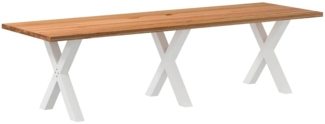 vidaXL Esstisch Hellbraun 280x90x74 cm Massivholz Eiche Rechteckig 3304361