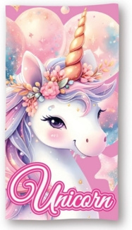 unicorn Strandtuch Strandtuch Frottee Badetuch mit Premium Druck, 70x140 cm