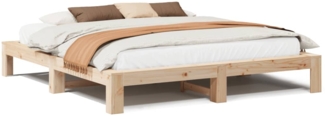 vidaXL Massivholzbett ohne Matratze 200x200 cm Kiefer 3308726