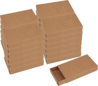 VBS Aufbewahrungsbox Streichholzschachteln, XL Kraftpapier blanko 11 cm x 6,5 cm x 2 cm 24er-Pack