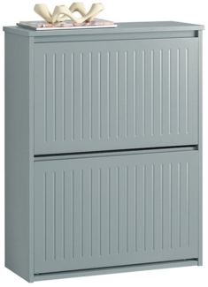 SoBuy Schuhkipper FSR165, mit 1/2/3 Klappen, mit variabel verstellbaren Einlegeböden, Schuhablage Schuhschrank schmal Schuhregal Schuhkommode