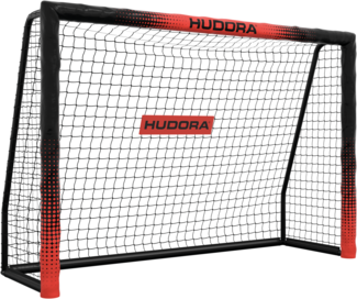 Hudora 'Pro Tect 180 Advanced' Fußballtor, Stahlrohrrahmen mit EPE-Schaumstoff ummantelt, Schwarz / Rot, 180x120 cm
