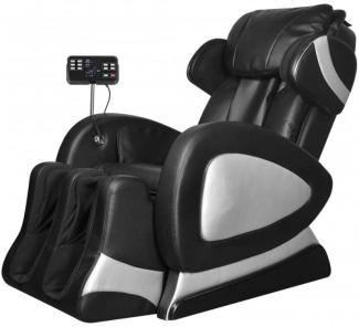 vidaXL Massagesessel mit Super Display Schwarz Kunstleder