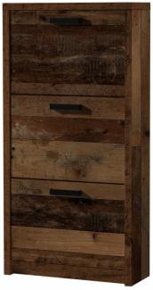 Schuhkipper Schuhschrank Garderobe Doppelwalze ca. 64 x 125 x 24 cm Texas Oak