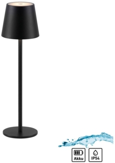 SellTec LED Tischleuchte LED Tischlampe Akku Outdoor, Dimmbar, Memoryfunktion, USB, Up&Down, 1xLED-Board/2,50W/3000K, warmweiß, Up & Down Lichtaustritt, USB, Dimmbar Touchdimmer