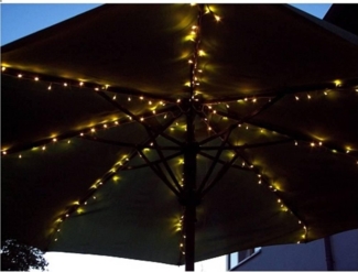 F-H-S International GmbH & Co. KG LED-Lichterkette 23874 LED Sonnenschirm Lichterkette 160er warmweiß