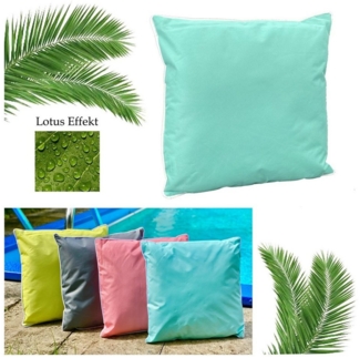 heimtexland Dekokissen Outdoorkissen Garten Outdoor Kissen wetterfest, Lotus Effekt, schmutz- und wasserabweisend, inkl. Füllung