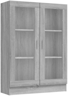 vidaXL Vitrinenschrank Grau Sonoma 82,5x30,5x115 cm Holzwerkstoff 815619