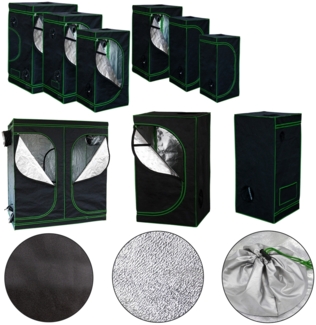 Growbox Gewächshaus Pflanzenzelt Zuchtzelt Indoor Growroom Zuchtschrank Darkroom 100 x 100 x 200 cm