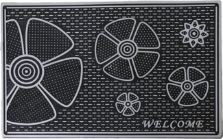 Vimoda Fußmatte Eingangstürmatte, Außen & Innen Gummi Schmutzfänger für Haustür, Rechteckig, Höhe: 12 mm, Fußabtreter Gummimatte wasserdicht Vinylteppich PVC, Terrasse Balkon