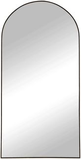 Standspiegel >Madrid< in Schwarz, Aluminium, Spiegel - 90x180x2,8cm (BxHxT)