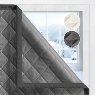 Jibenhome Vorhang Winterisolierter Vorhang mit Magic Tape,Thermovorhang (1 St), abdunkelnd, für Wohnzimmer und Schlafzimmer, Winter und Sommer