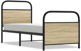 vidaXL Bettgestell ohne Matratze 80x200 cm Sonoma-Eiche Holzwerkstoff 4100267