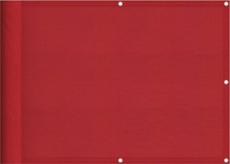 vidaXL Balkon-Sichtschutz Rot 75x800 cm 100 % Polyester-Oxford 42002130