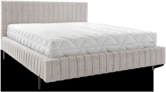 Eltap Bett Plissa (Relax 18) 140x200 Metallrahmen, Gaslift, Box, Beige, 212 x 102 x 200 cm